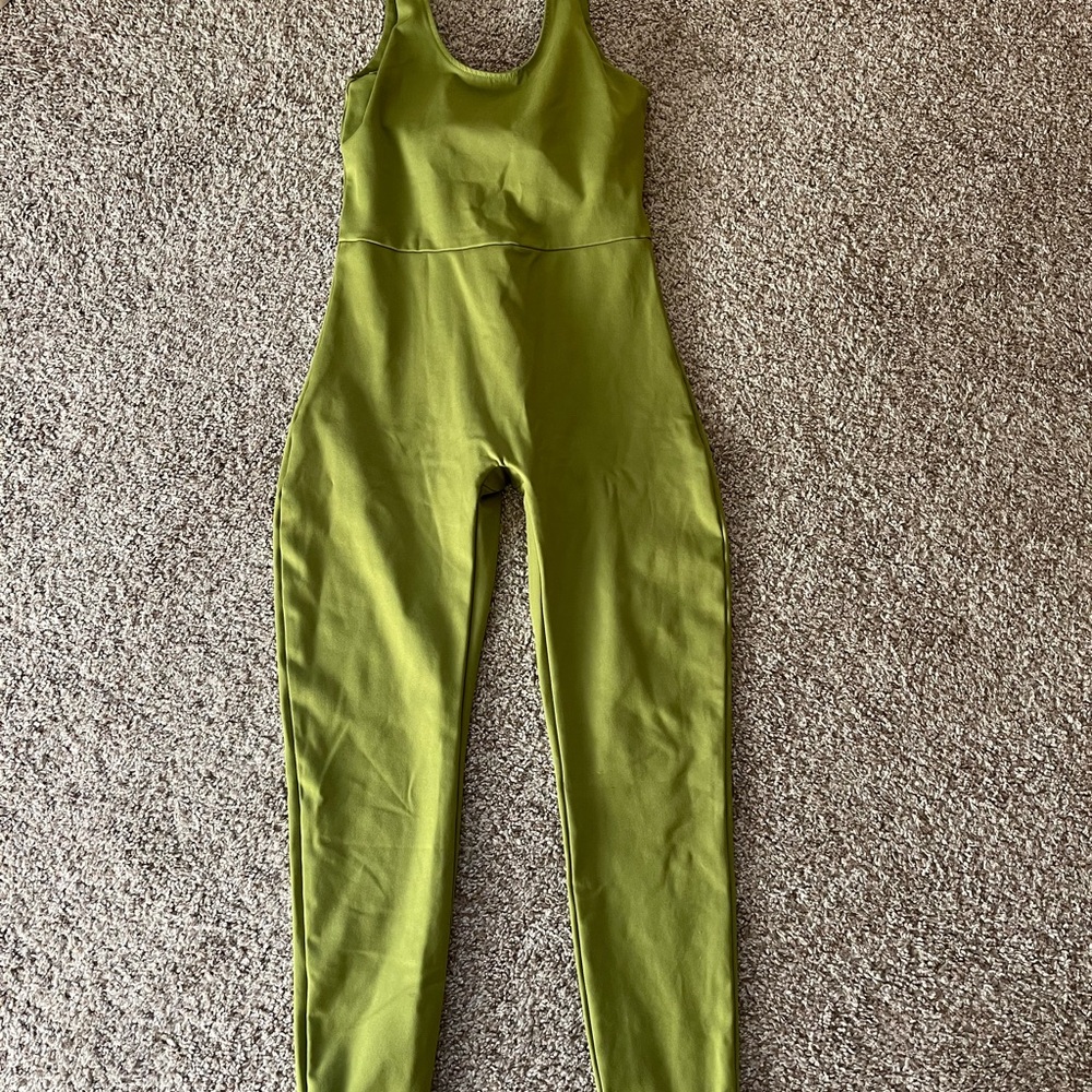 Olive Green Sleeveless Jumpsuit